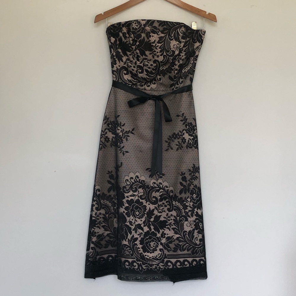 WHBM Strapless lace Dress